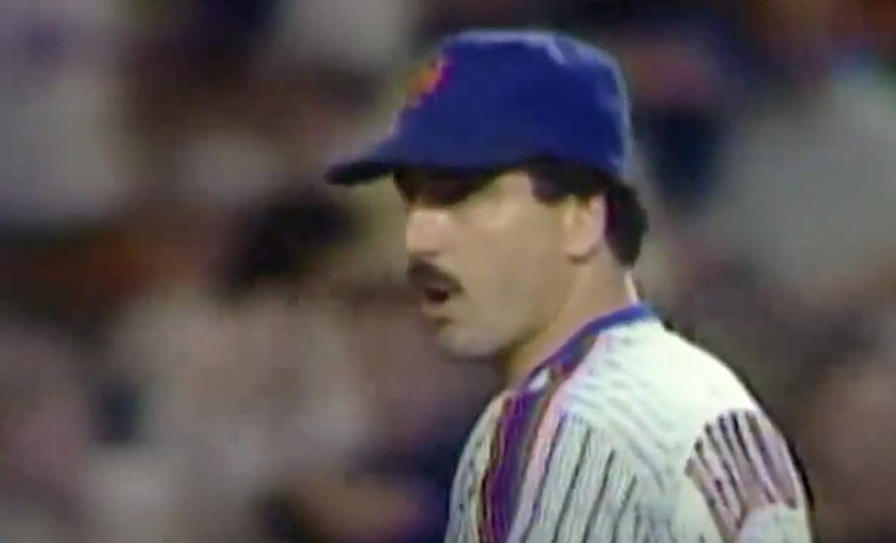 Keith Hernandez showcasing his exceptional first base defense skills.